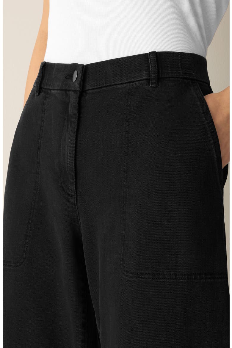 Organic & Recycled Cotton High Waist Ankle Arch Jeans, Alternate, color, BLACK