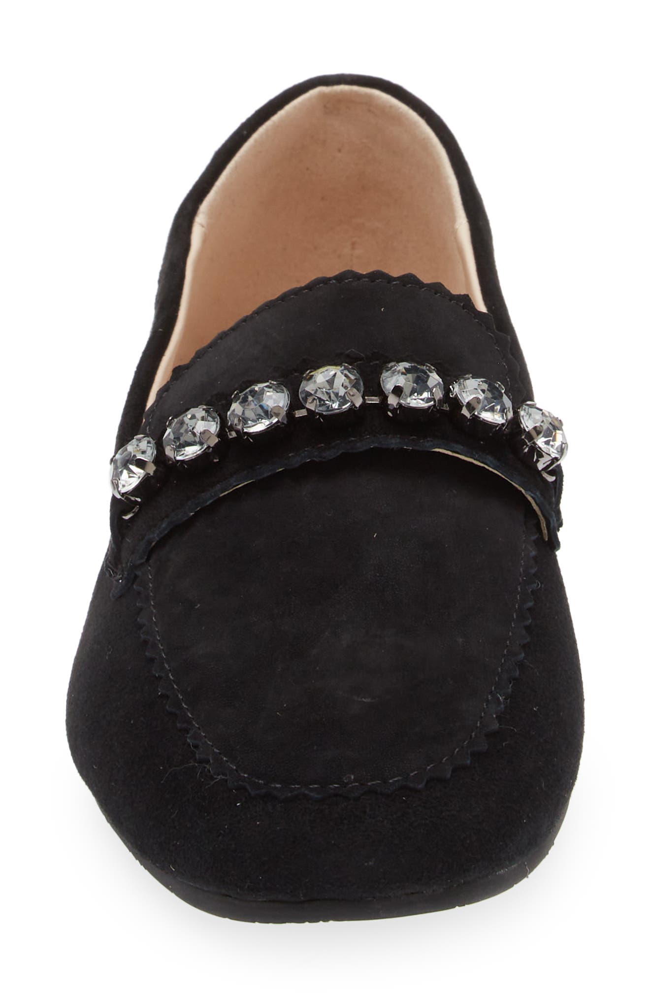 Pelle Moda Herron Crystal Embellished Loafer, Alternate, color, 