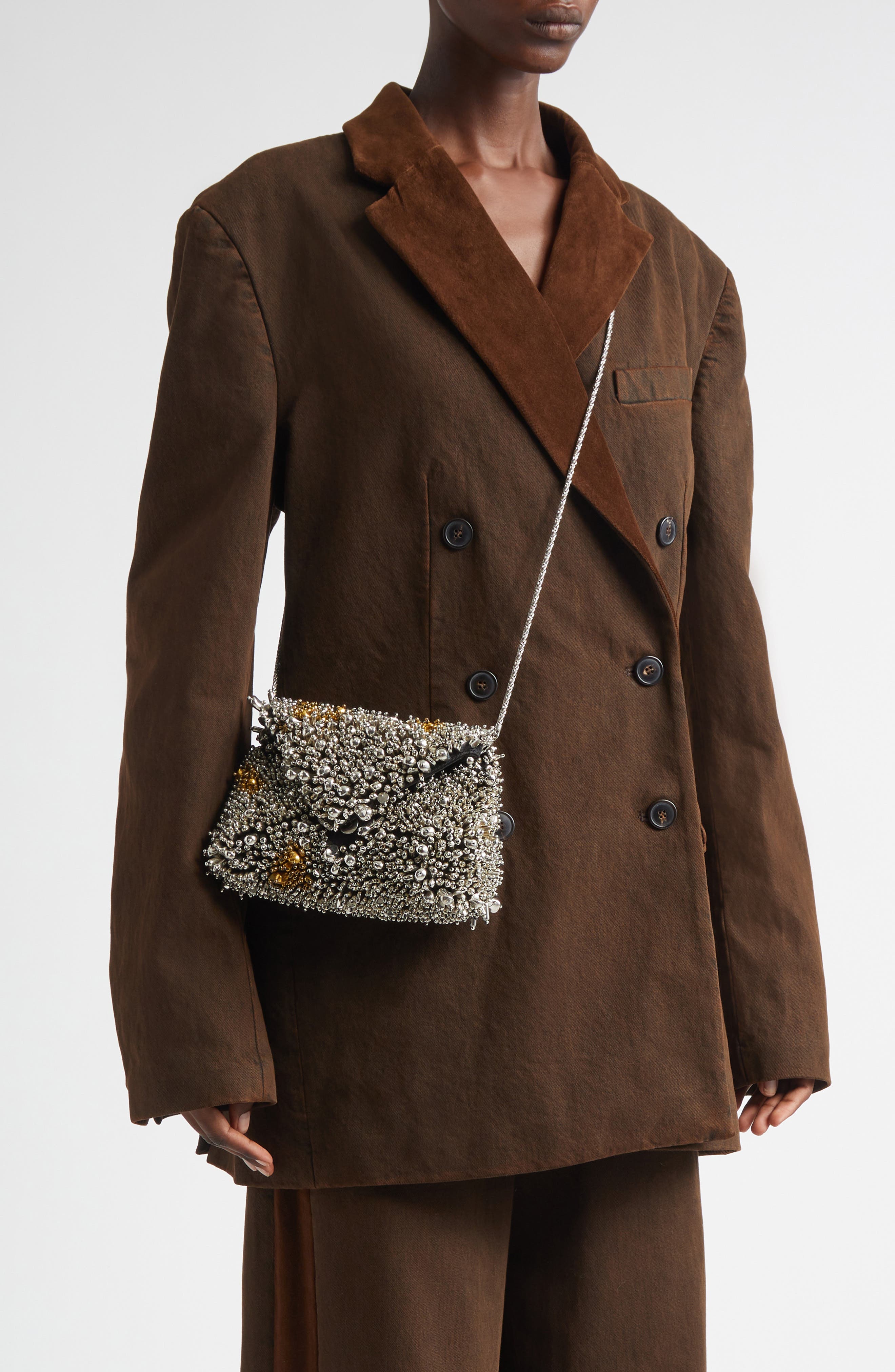 Dries Van Noten Embellished Clutch, Alternate, color, 