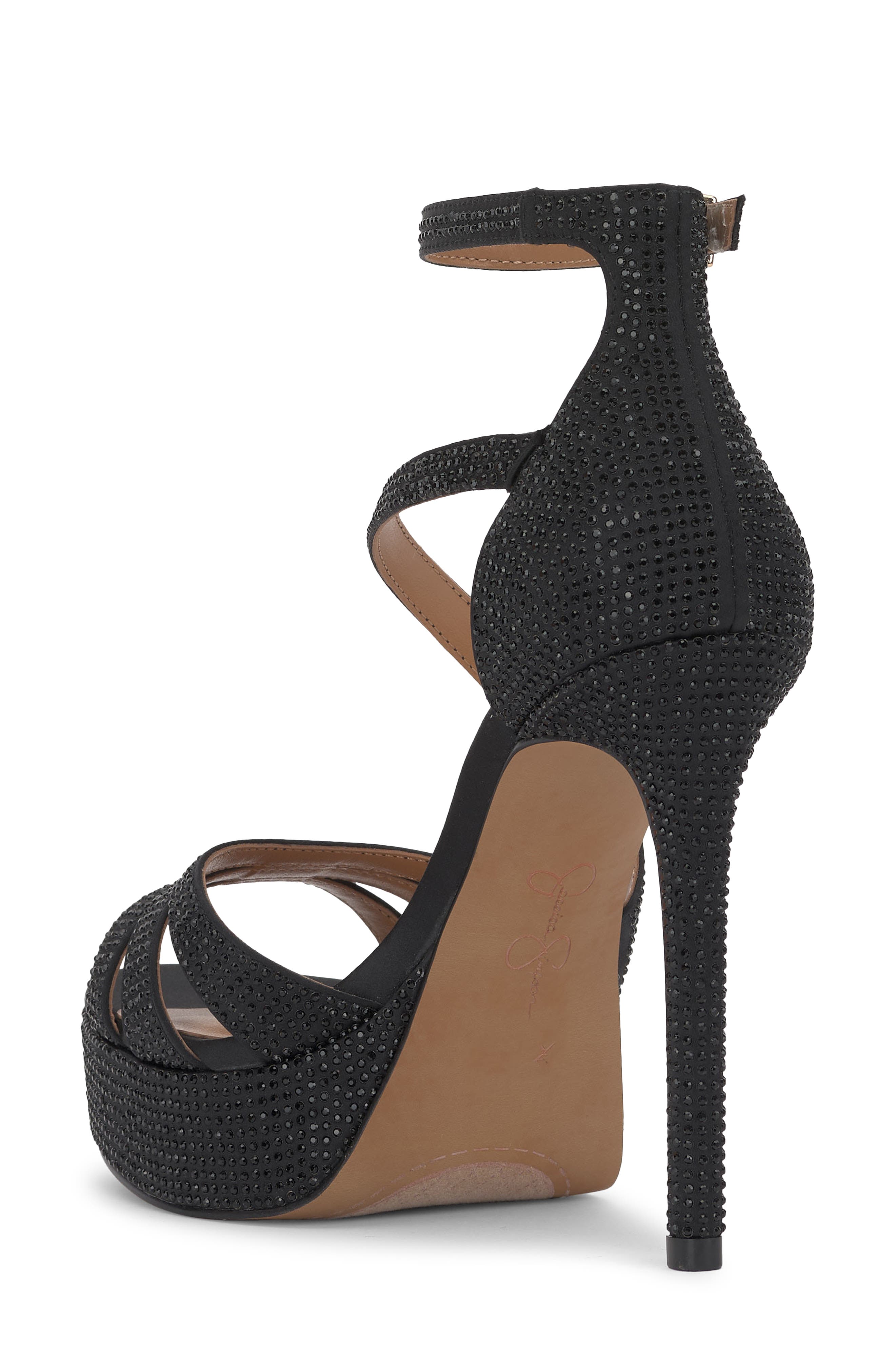 Jessica Simpson Shyremin Ankle Strap Platform Sandal, Alternate, color, Black