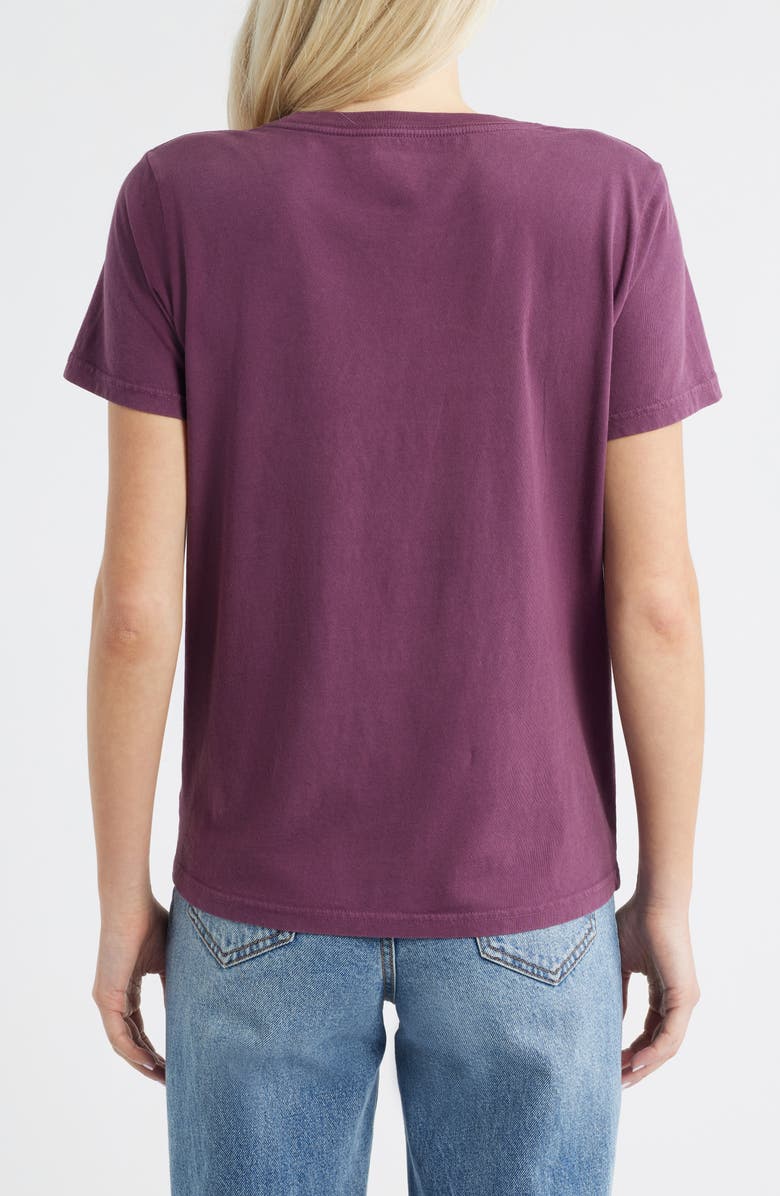 Lucky Brand Studded Bloom Like a Lotus Graphic T-Shirt, Alternate, color, Hortensia