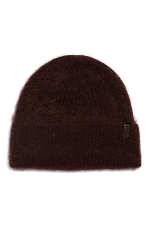 Brushed Cashmere Cuffed Hat