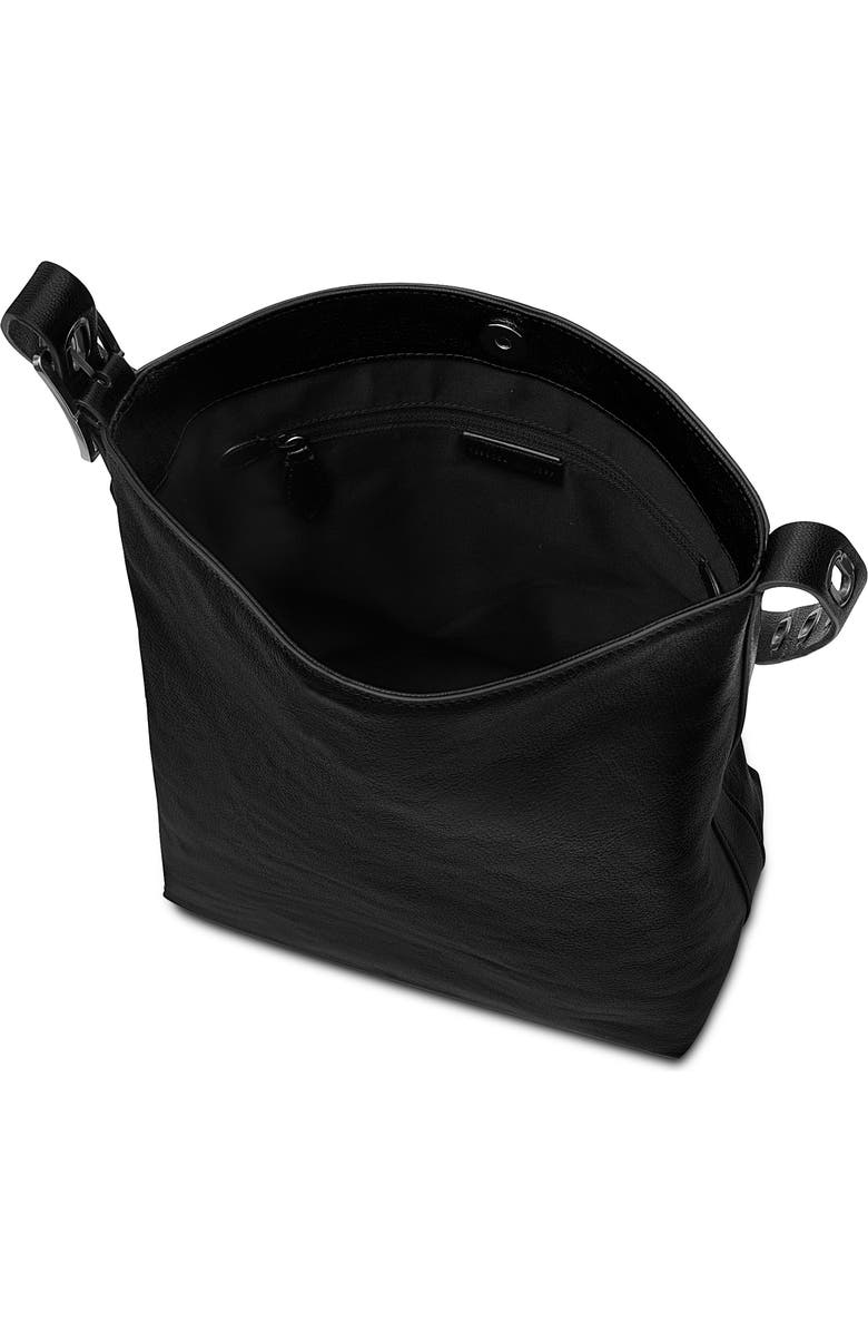 Rebecca Minkoff Crosby Leather Bucket Bag, Alternate, color, Black