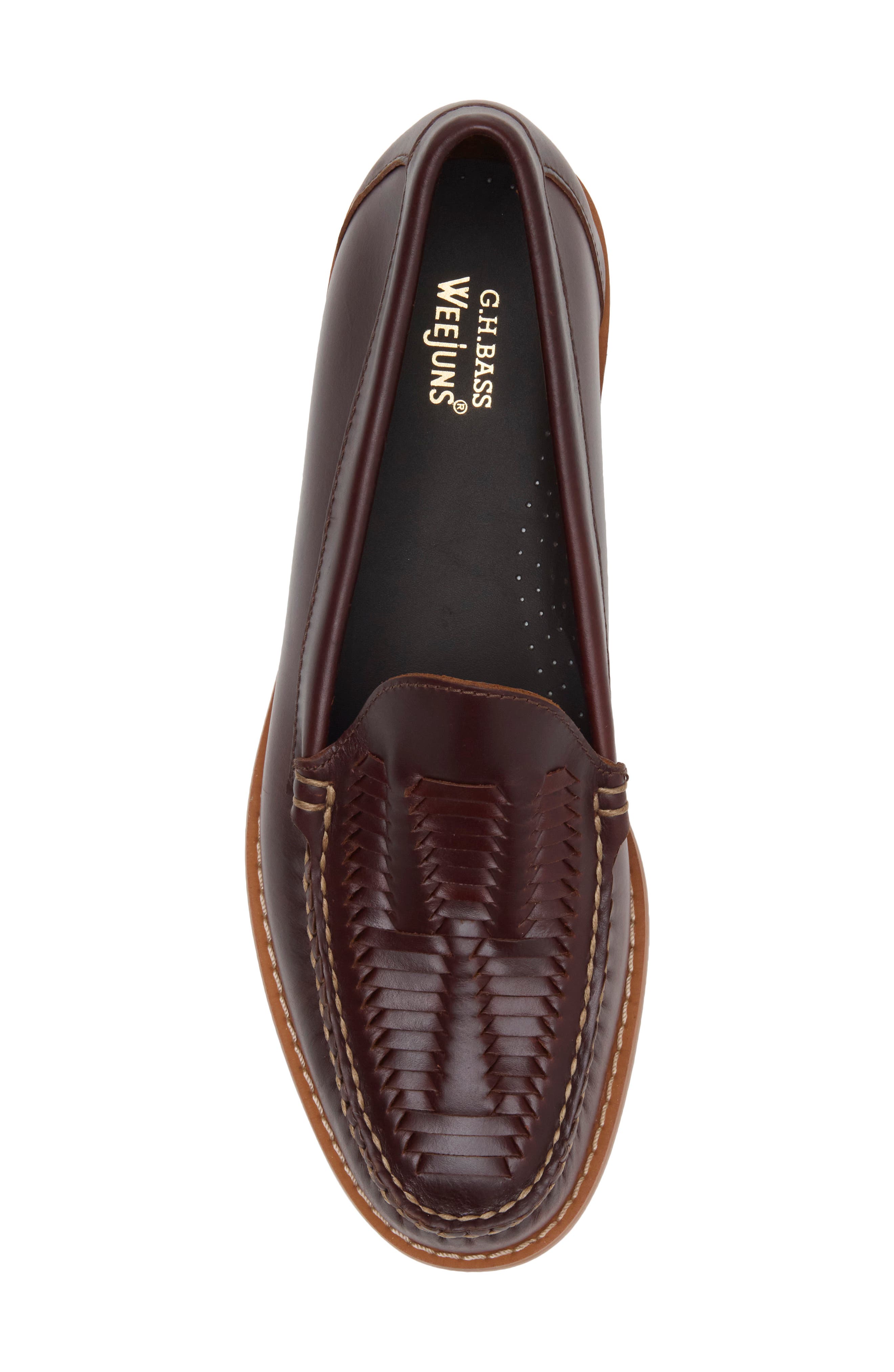 Larson Venetian Loom Weejuns Leather Loafer, Alternate, color, DARK BROWN LEATHER