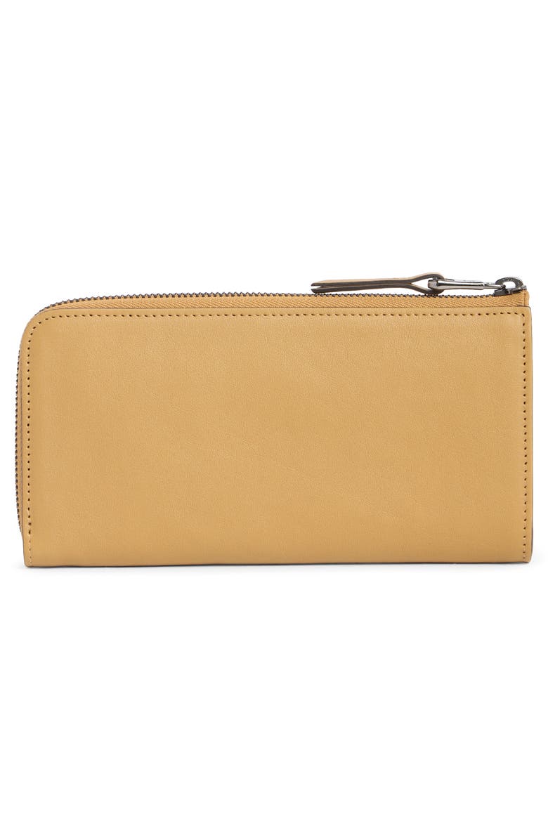 Longchamp Leather Zip Around Wallet, Alternate, color, Cumin