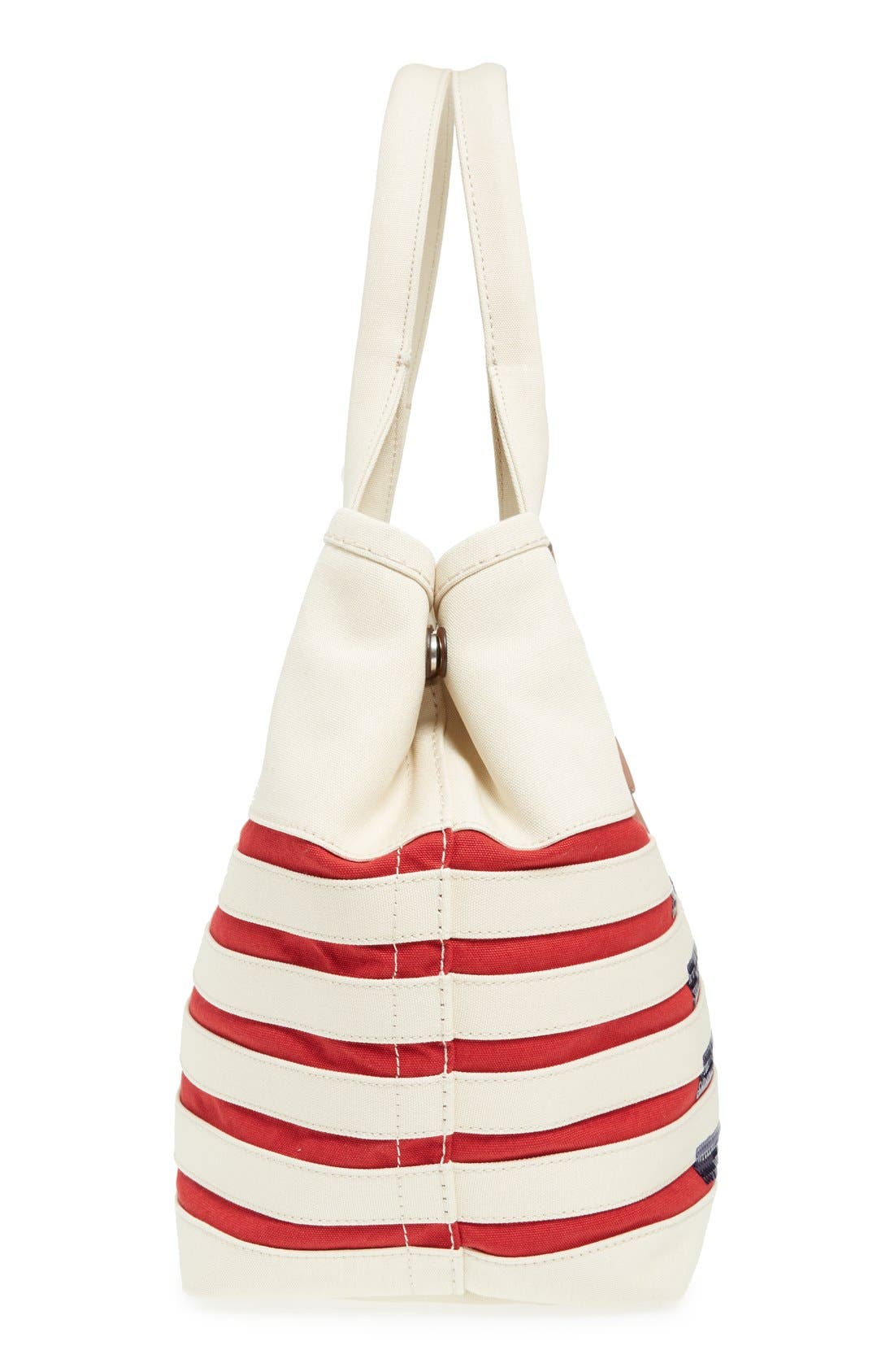 MARC BY MARC JACOBS 'St. Tropez' Canvas Beach Tote, Alternate, color, ECRU WITH BRETON RED