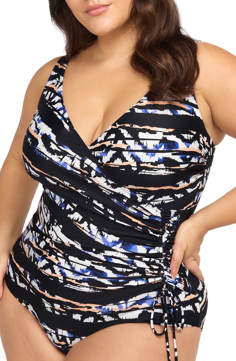 Artesands Provenance Rembrant Ruched One-Piece Swimsuit, Alternate, color,