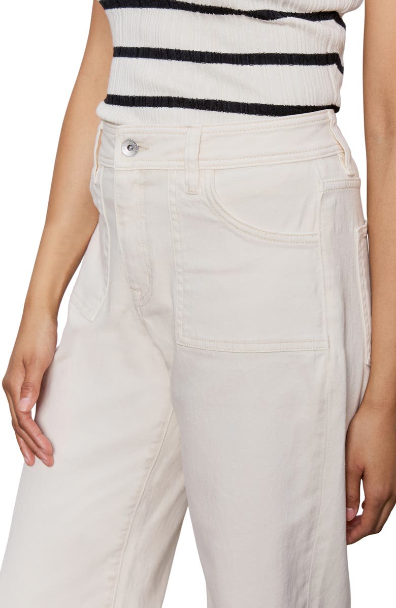 Sanctuary League Stretch Cotton Crop Utility Pants, Alternate, color, Light Oat