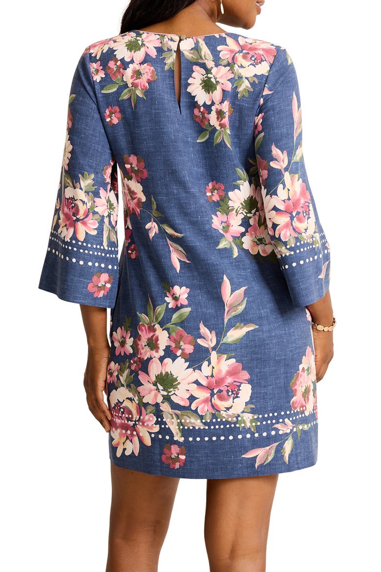 Fuji Tidal Bloom Silk Minidress, Alternate, color, COASTLINE