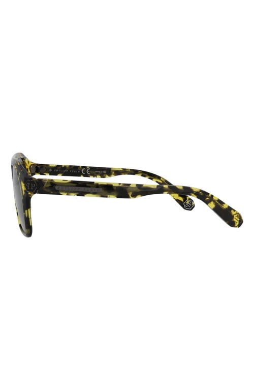 Philipp Plein Aviator-frame Acetate Sunglasses Man Sunglasses Multicolored Size 57 Acetate In Havana Smoke
