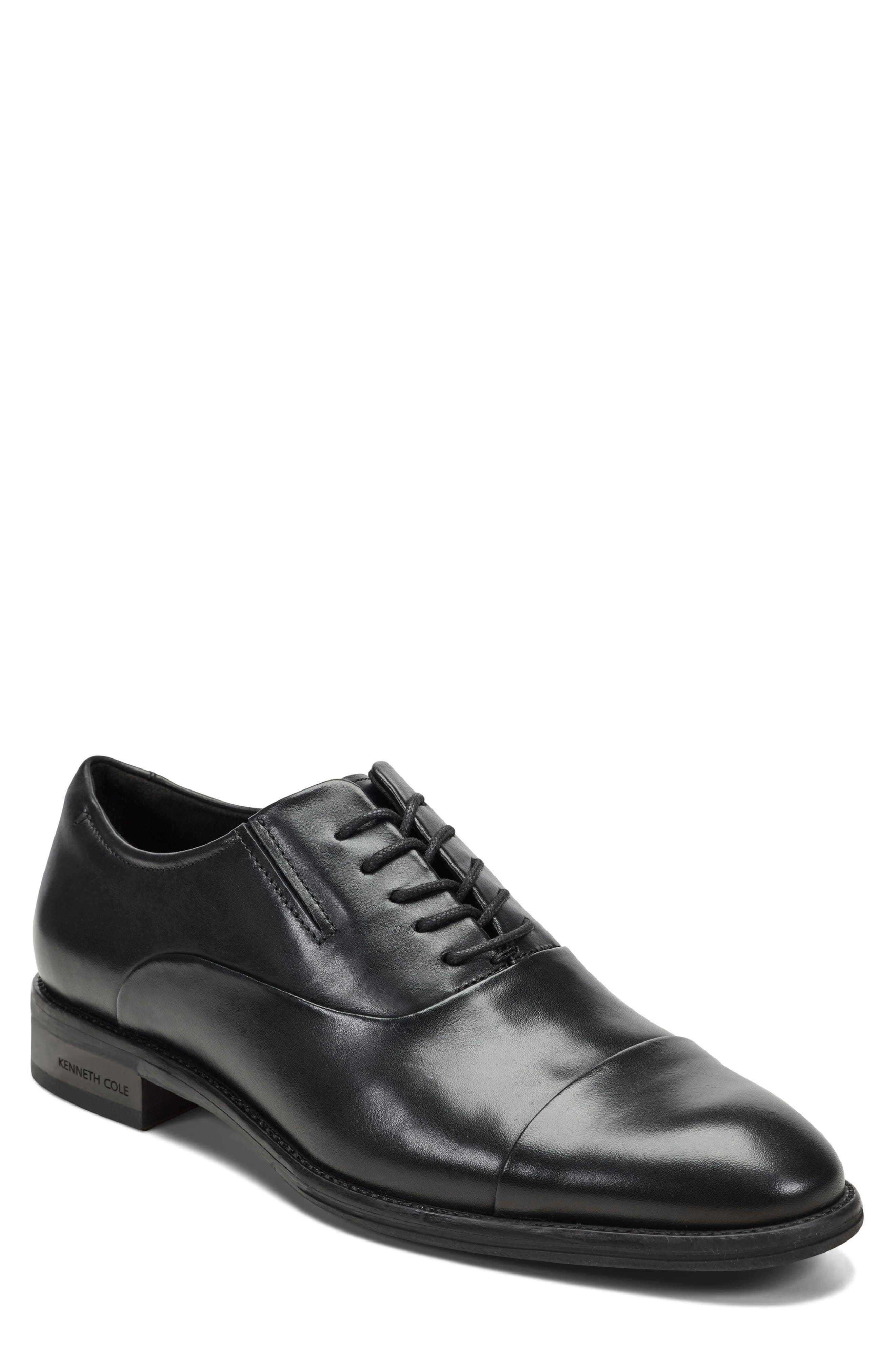 Kenneth Cole New York Tully Cap Toe Oxford, Main, color, Black/ Black