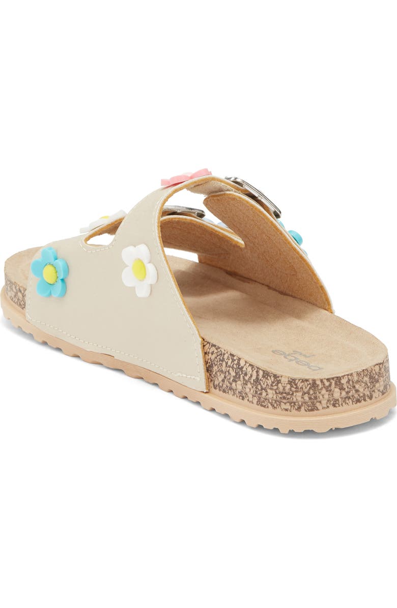 bebe Kids' Flower Accent Double Strap Sandal, Alternate, color,