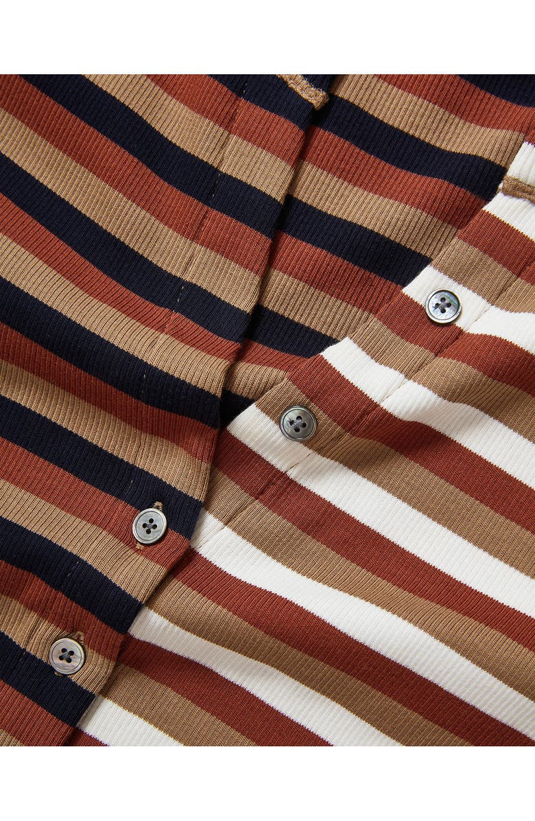 Veronica Beard Dilia Stripe Top, Alternate, color, Navy Red Oak