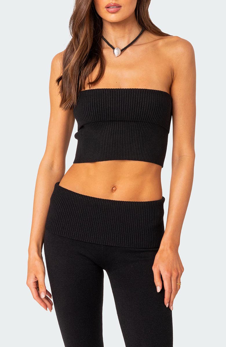 EDIKTED Desiree Rib Tube Top, Main, color,