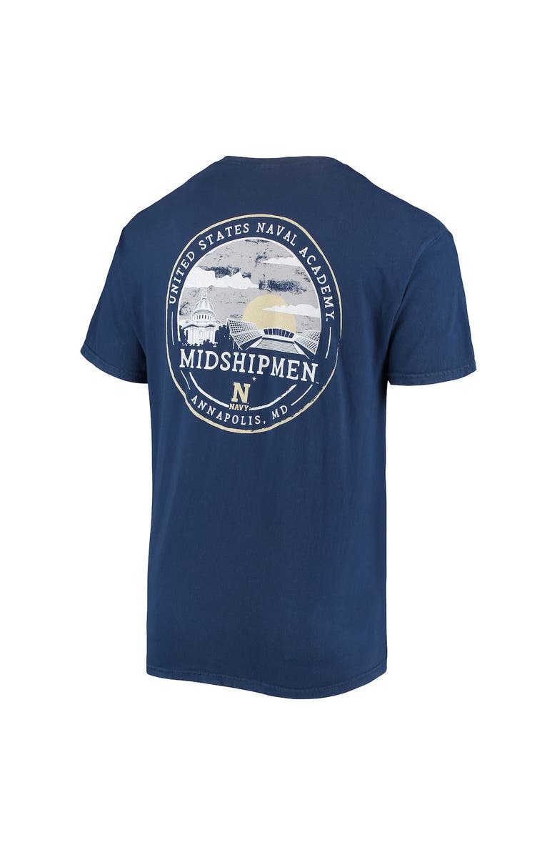 IMAGE ONE Men's Navy Navy Midshipmen Circle Campus Scene T-Shirt, Alternate, color, Navy