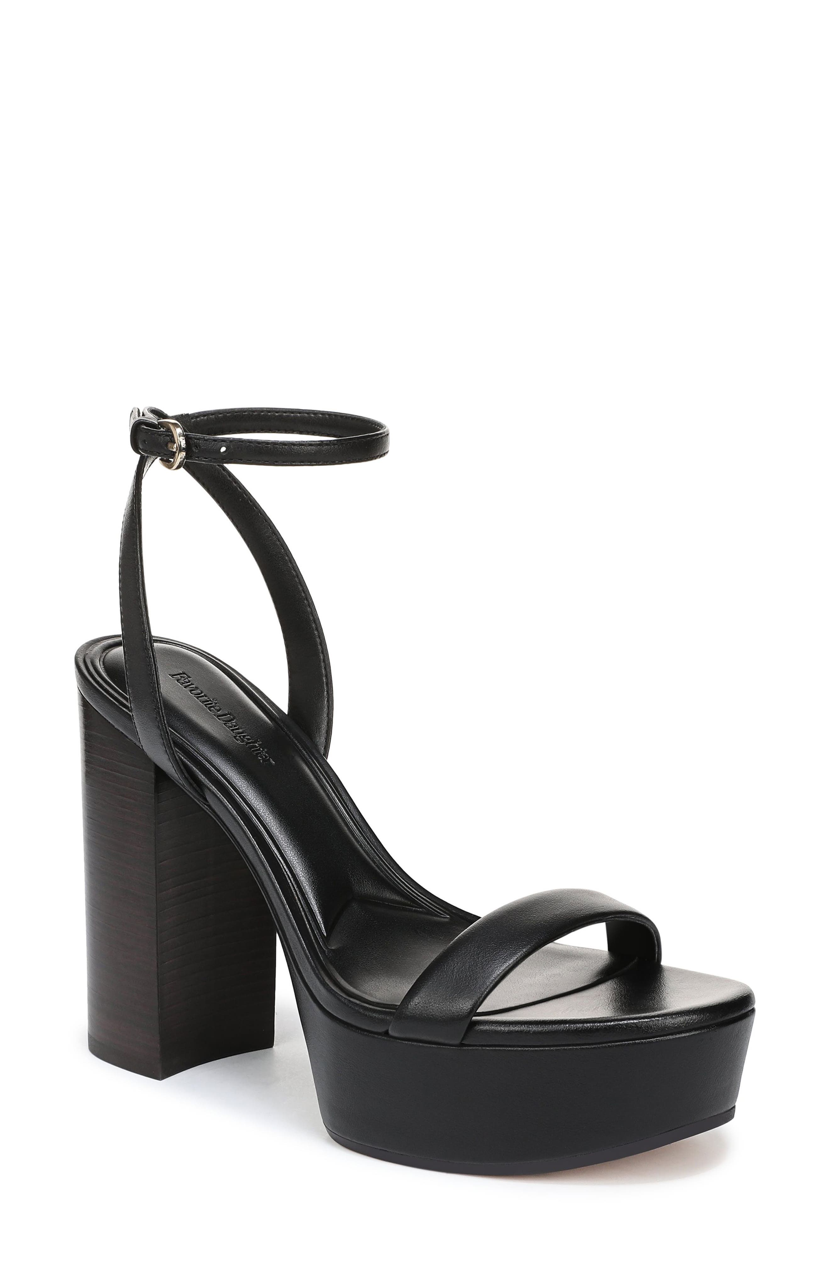Favorite Daughter Ruby Ankle Strap Platform Sandal, Main, color, Black