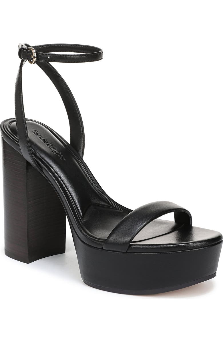 Favorite Daughter Ruby Ankle Strap Platform Sandal, Main, color, Black