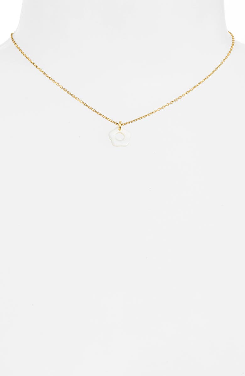 Madewell Retro Daisy Mother of Pearl Pendant Necklace, Alternate, color, 