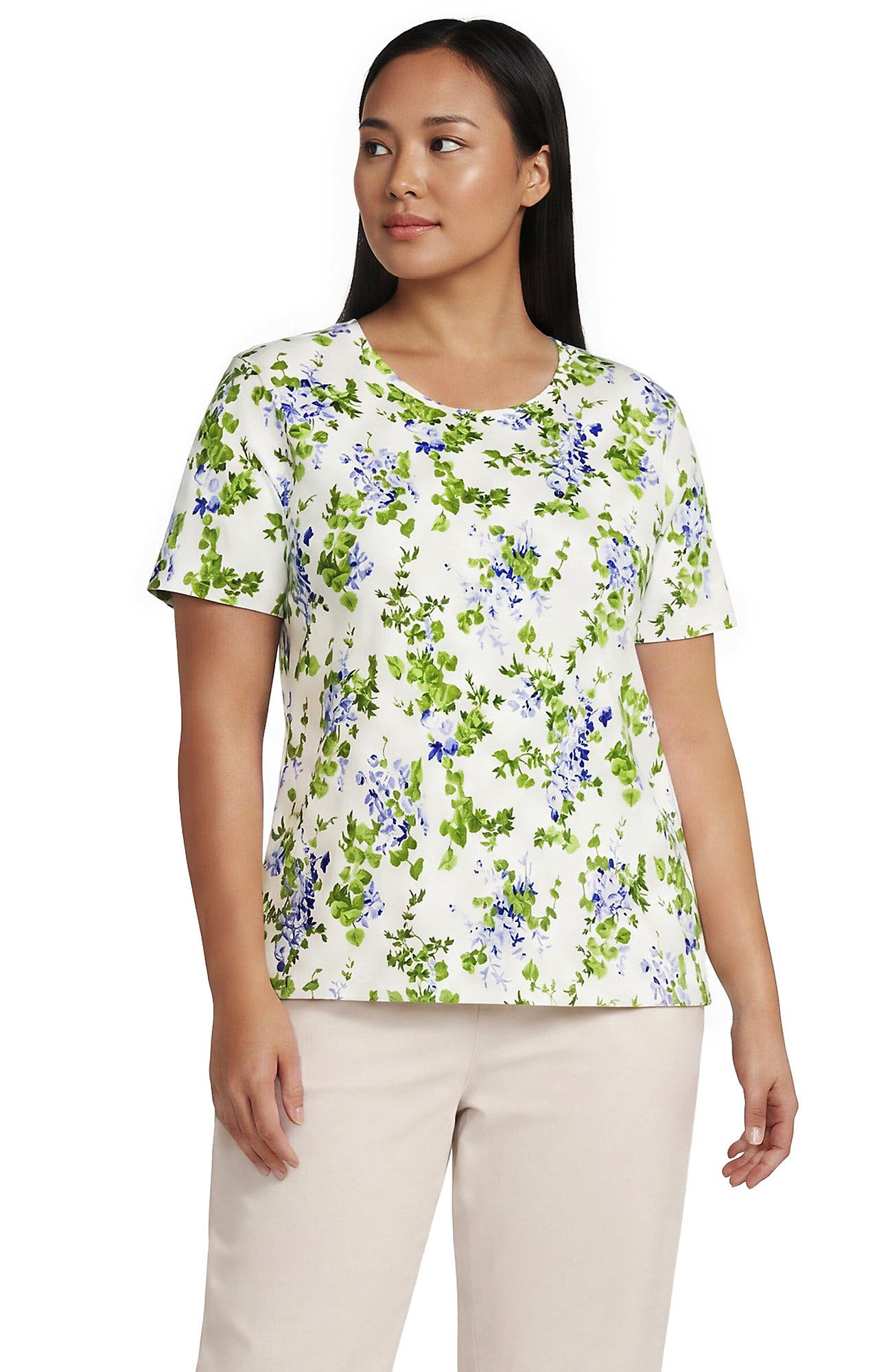 Ivory/Blue Blooms