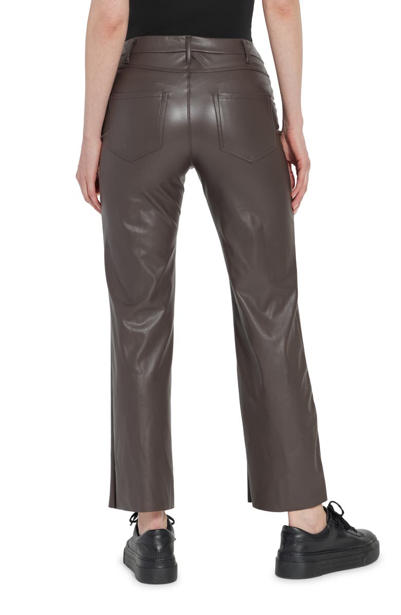 Lysse Flare Faux Leather Pants, Alternate, color, Rch Cocoa