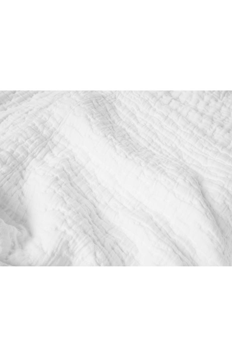 Coyuchi Pescadero Organic Cotton Matelassé Blanket, Alternate, color, Alpine White