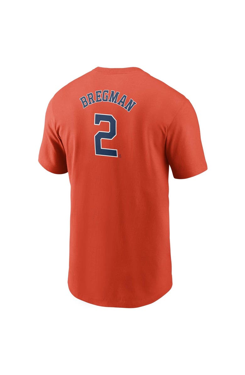 Nike Men's Nike Alex Bregman Orange Houston Astros Name & Number T-Shirt, Alternate, color, 