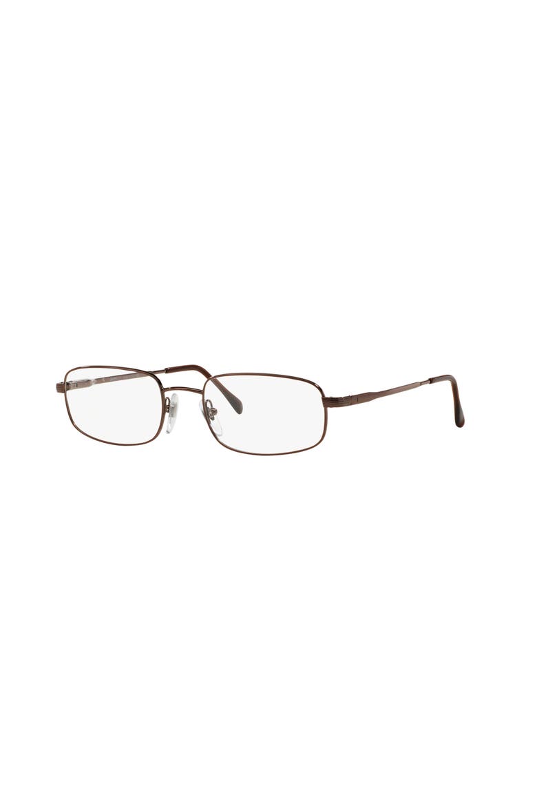 51mm Rectangle optical glasses, Main, color, Brown