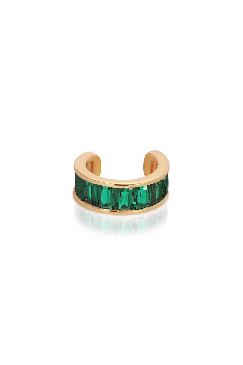 Crystal Ear Cuff, Main, color, GREEN