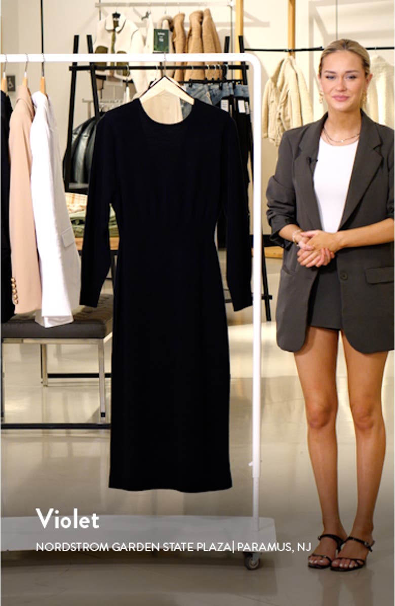 Long Sleeve Wool Dress, sales video thumbnail