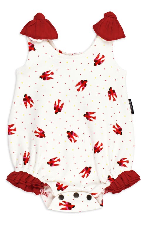 L'Ovedbaby x The Very Hungry Caterpillar™ Organic Cotton Shoulder Tie Bodysuit in Red Bird 
