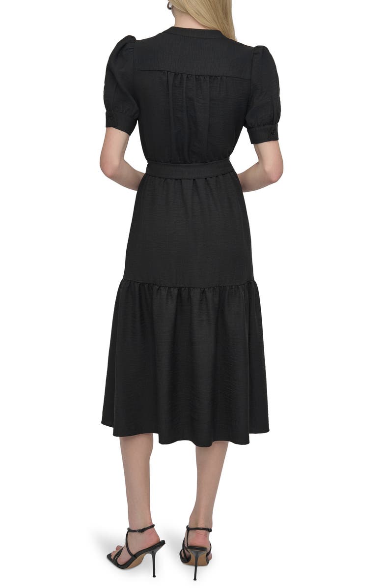 DKNY Puff Sleeve Midi Shirtdress, Alternate, color,