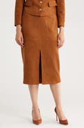 Gemma + Jane Faux Suede Pencil Skirt