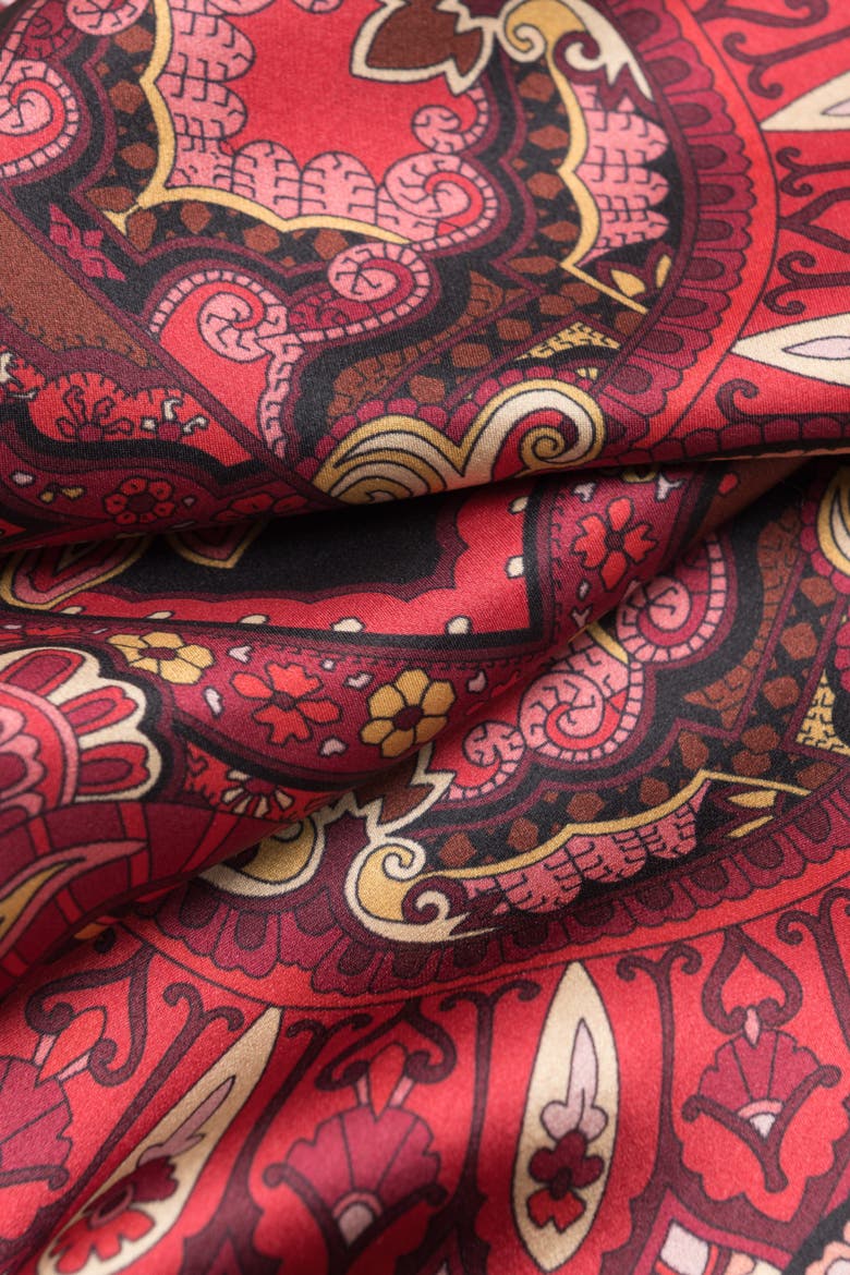 Malta - Hand Rolled Silk Foulard for Women, Alternate, color, Ruby Red