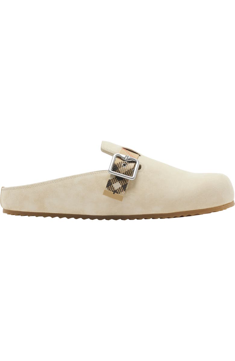 Burberry Check Denim Urchin Clogs, Main, color, Bake Beige