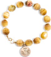 House of Olia Tigressi Ohm Tiger's Eye Charm Bracelet