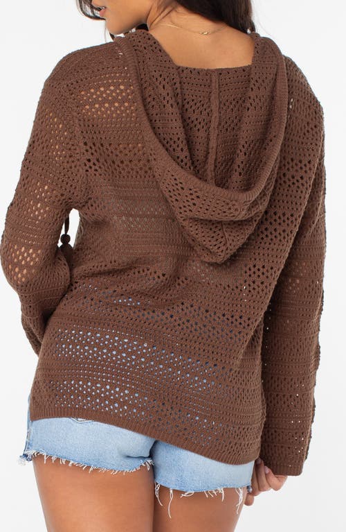 Roxy Hippie Love Open Stitch Hoodie In Tiramisu Sol