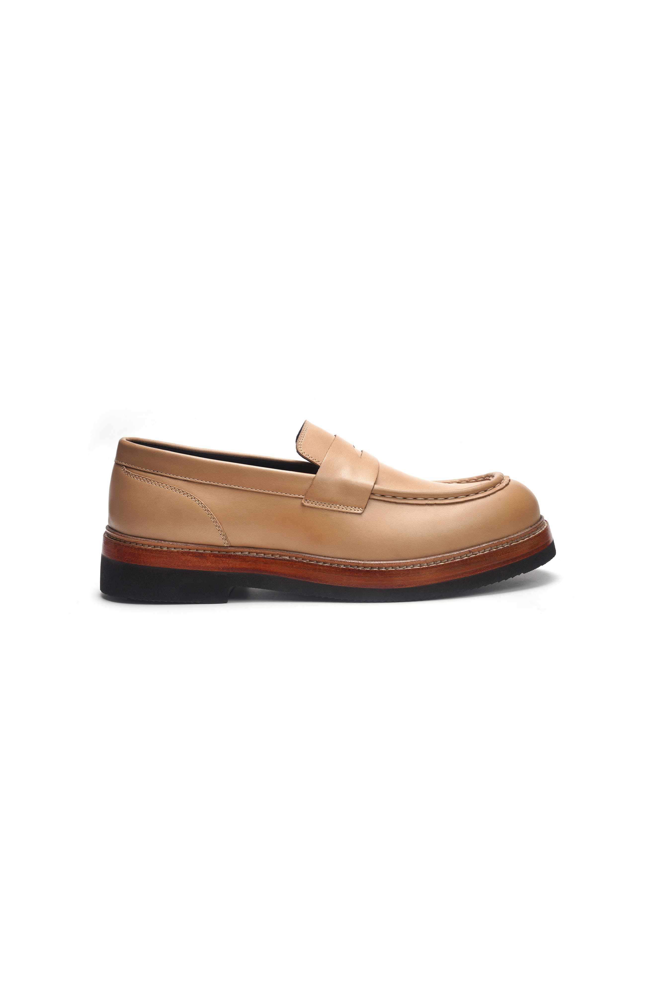 A. Veer Rhodes Penny Loafer, Alternate, color, Sand Leather