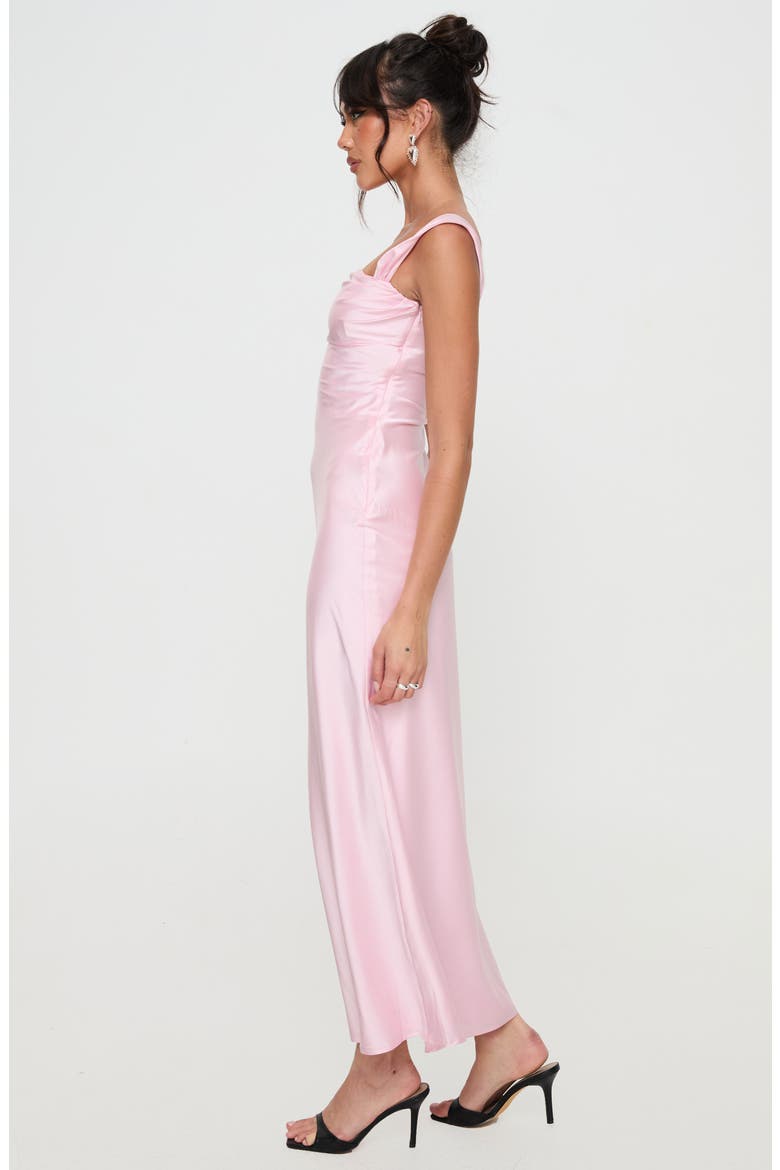 Azura Sleeveless Satin Maxi Dress, Alternate, color, PINK