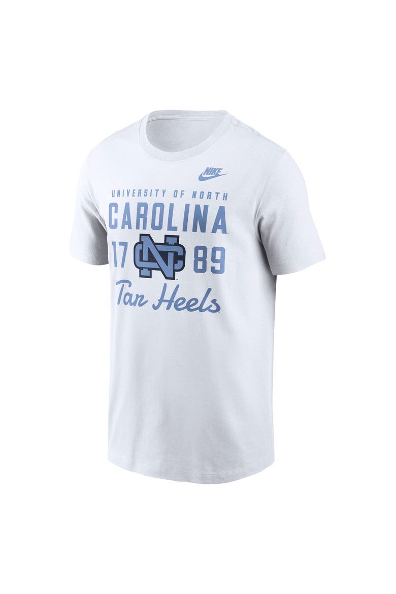 Men's Nike  White North Carolina Tar Heels Legacy Stacked Established T-Shirt, Alternate, color, White