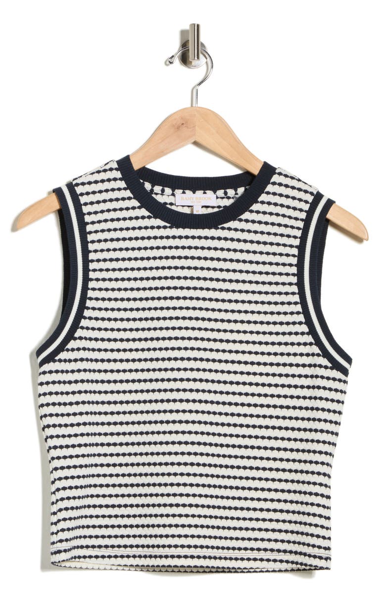 Ramy Brook Florence Stripe Tank, Main, color, Spring Navy Pucker