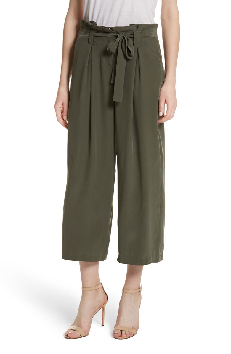 L'AGENCE Samira Paperbag Wide Leg Pants, Main, color,