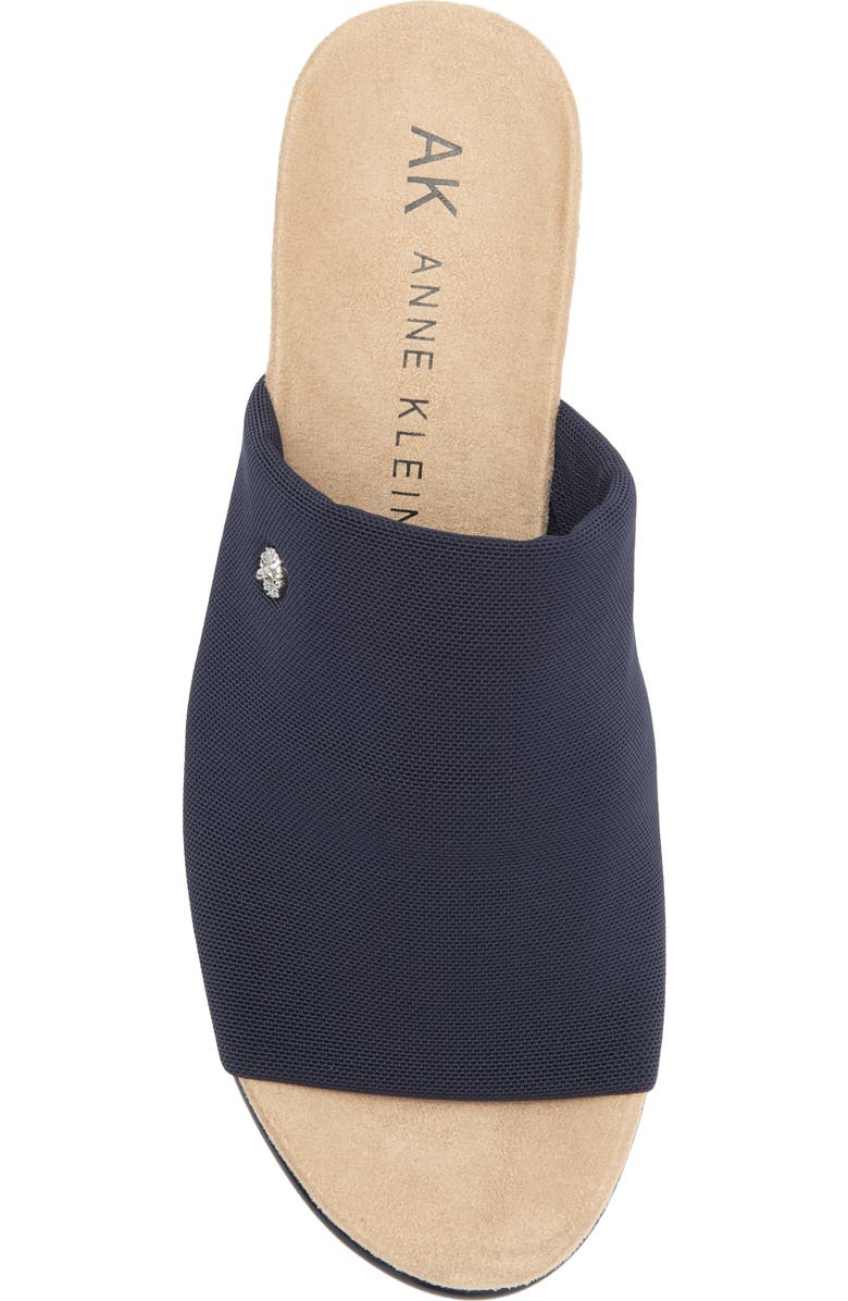 Anne Klein Rellin Wedge Sandal, Alternate, color, Navy Mesh