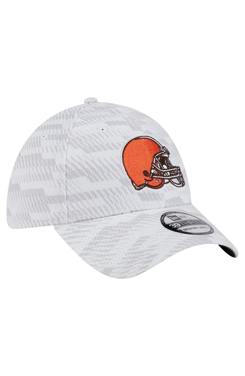 New Era Men's New Era White Cleveland Browns Gameday Graded 39THIRTY Flex Hat, Alternate, color,