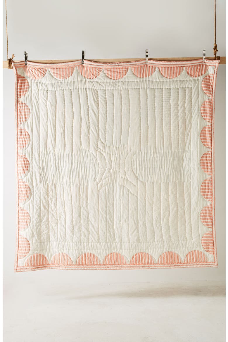 Anthropologie Stripe Geo Quilt, Alternate, color, PINK