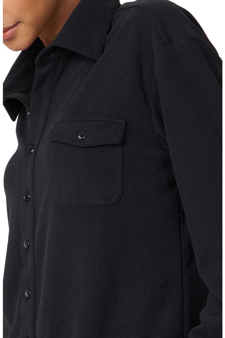 Retreat Waffle Button Down Shirt, Alternate, color, Black