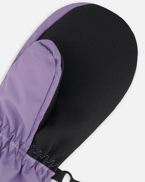 Deux Par Deux Girl Winter Mittens Play In Purple