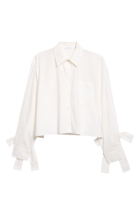 Frina Tie Cuff Cotton Shirt