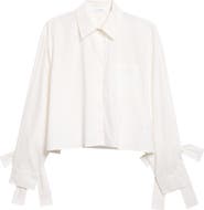 Cecilie Bahnsen Frina Tie Cuff Cotton Shirt