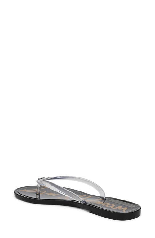 Sam Edelman Dean Jelly Flip Flop Clear Jelly In Clear Grey