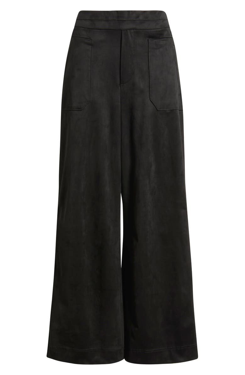 Wit & Wisdom Skyrise Patch Pocket Wide Leg Pants, Alternate, color, Black
